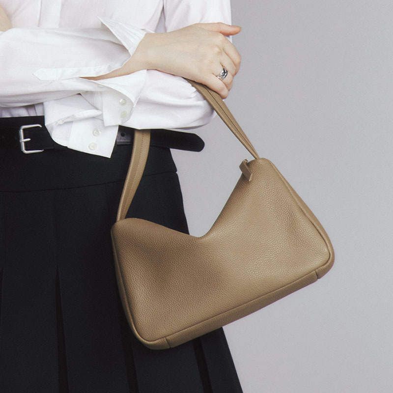 Embroidery Meaning - Head Layer Cowhide Armpit Bag Tote