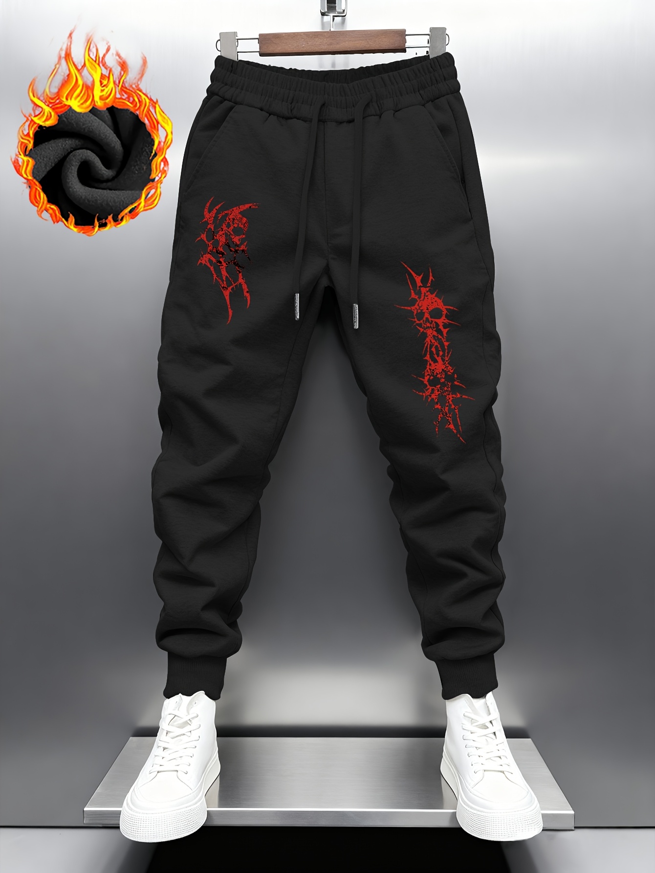 Embroidery Online - Thick Fleece Lined Black Men's Cuffed