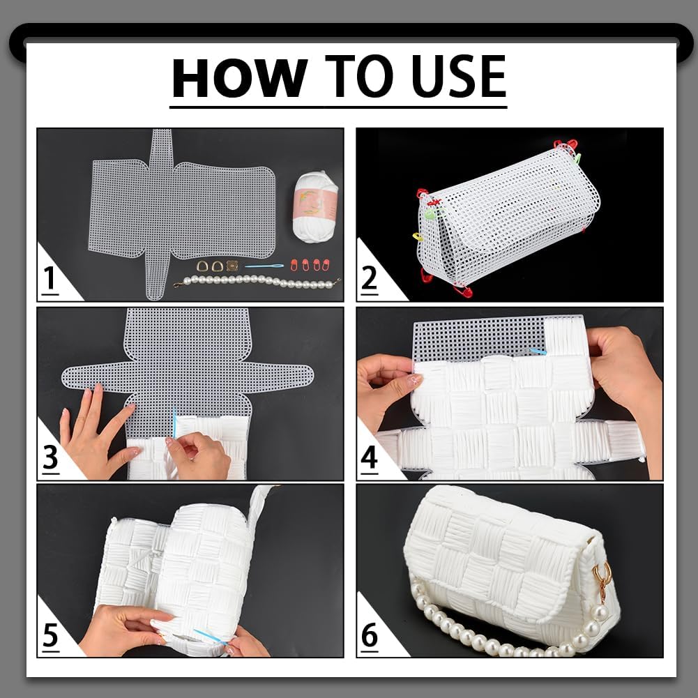 1-4Pcs Plastic Mesh Canvas She - đánh giá và giá Embroidery Bag