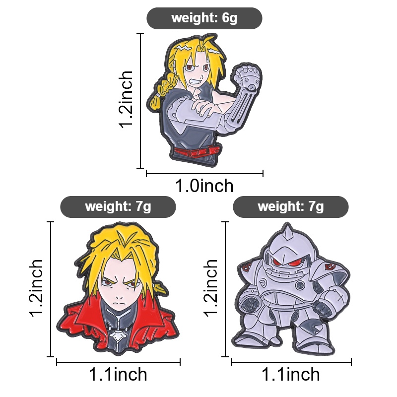 Otaku Enamel Pins Anime Edward - đánh giá và giá Embroidery Reddit