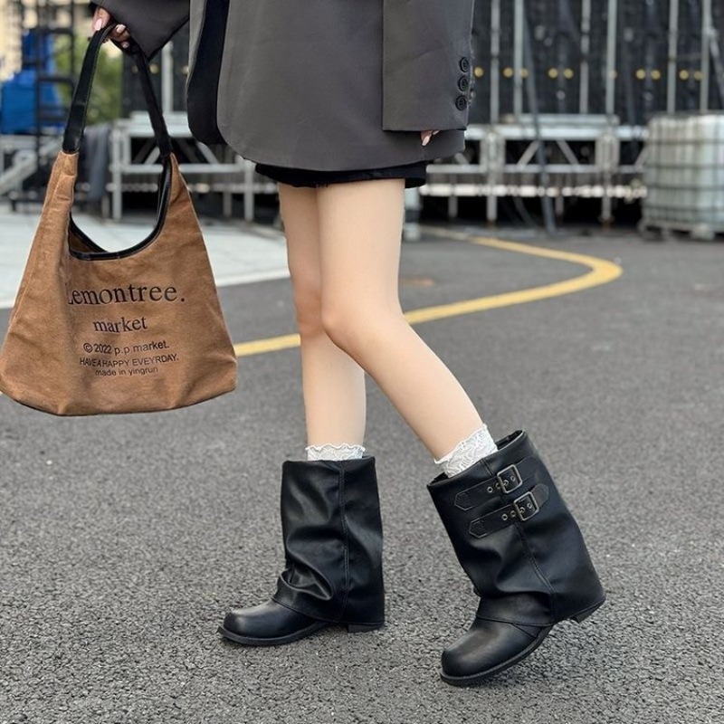 Women Double Buckle Slouch Mid - đánh giá và giá Embroidery Garments