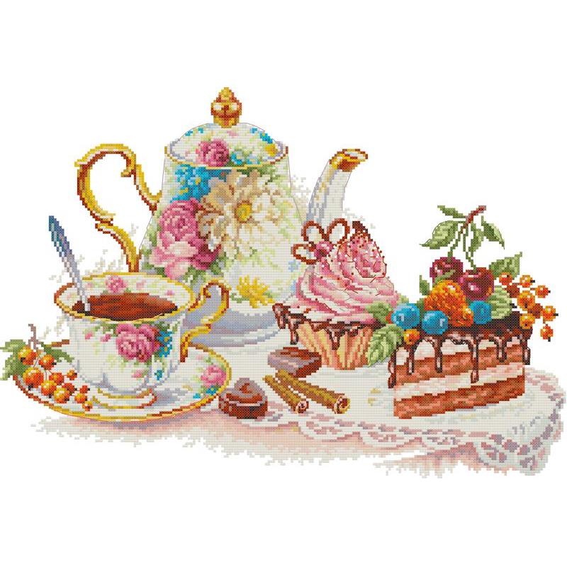 Afternoon Tea Dessert Pattern  - đánh giá và giá Embroidery Meaning