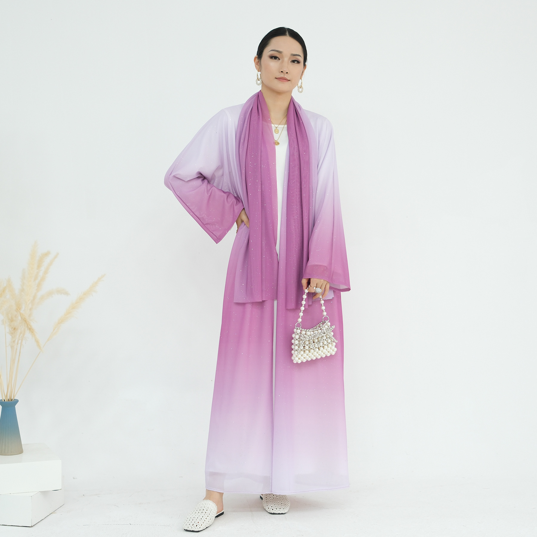 Eid Ramadan Gradient Kimono Ca - đánh giá và giá Embroidery Kebaya